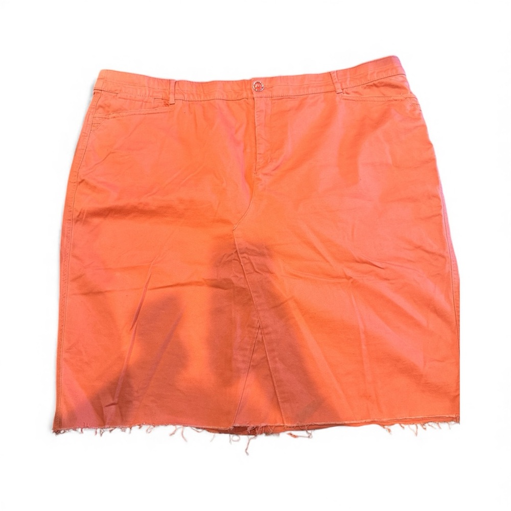 Intro. Vibrant Orange Pencil Skirt